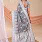 Shree Shyam Fashion Varnika Grey Linen Cotton Saree