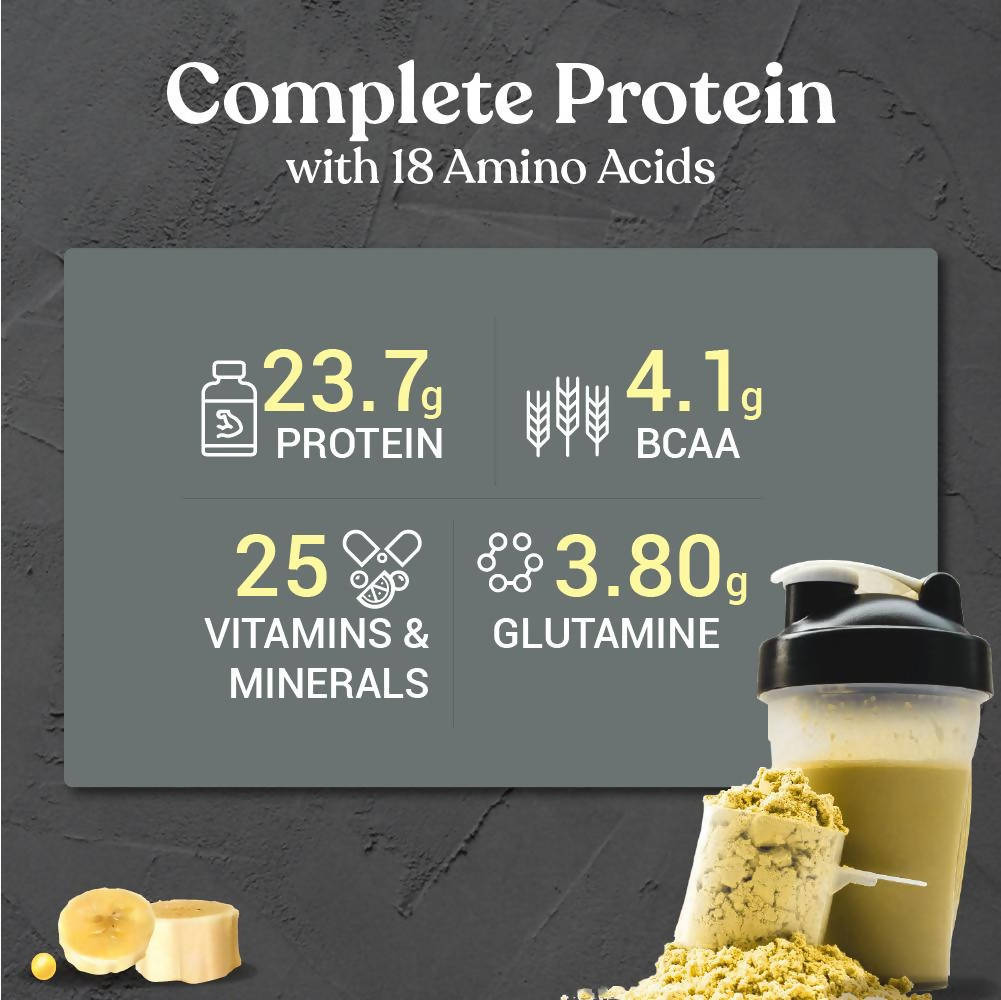 Kapiva Ayurveda Men's Vegan Protein - Banana Flavour - Swadesiicart