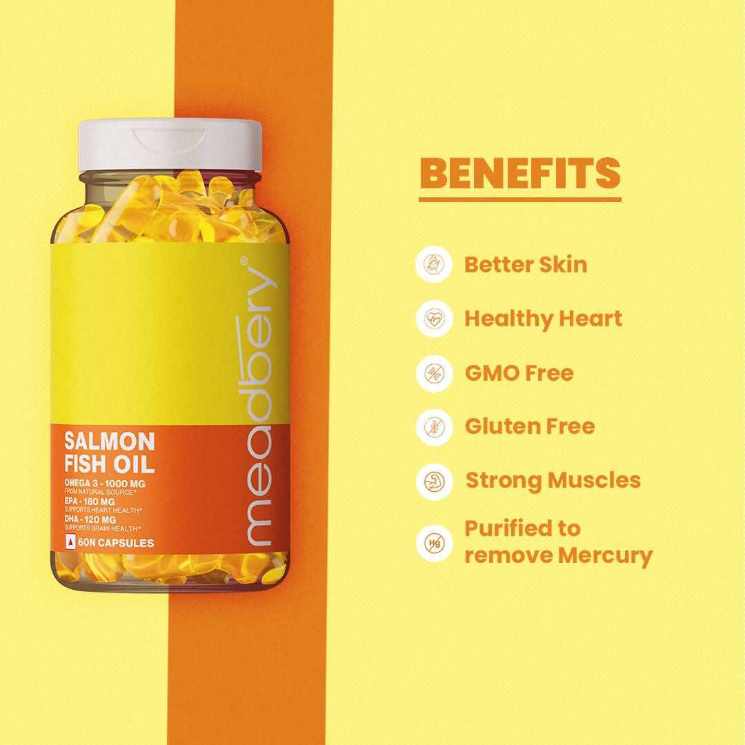 Meadbery Salmon Fish Oil Capsules - Swadesiicart