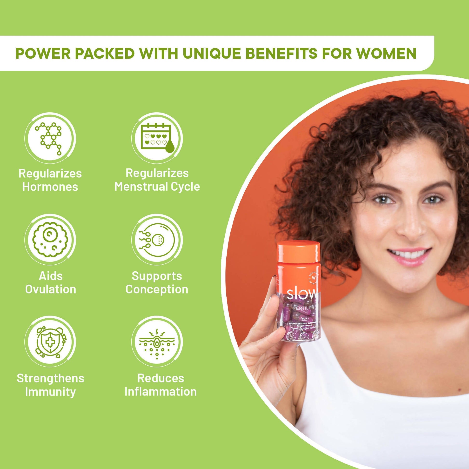 Wellbeing Nutrition Slow | Fertility for Her Capsules - Swadesiicart