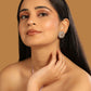 Nuyug 22K Gold Plated Mother of Pearls and Stone Studded Contemporary Floral Shaped Studs | Swadesiicart