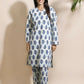 Breathables Women’S Cream Cotton Indian Motif Butta Loungewear Co-Ord Set – Long Kurta & Pants