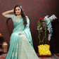 Lorenvalley Fashion Skyblue Cotton Woven Design with Zari Weaving Design Saree - Swadesiicart