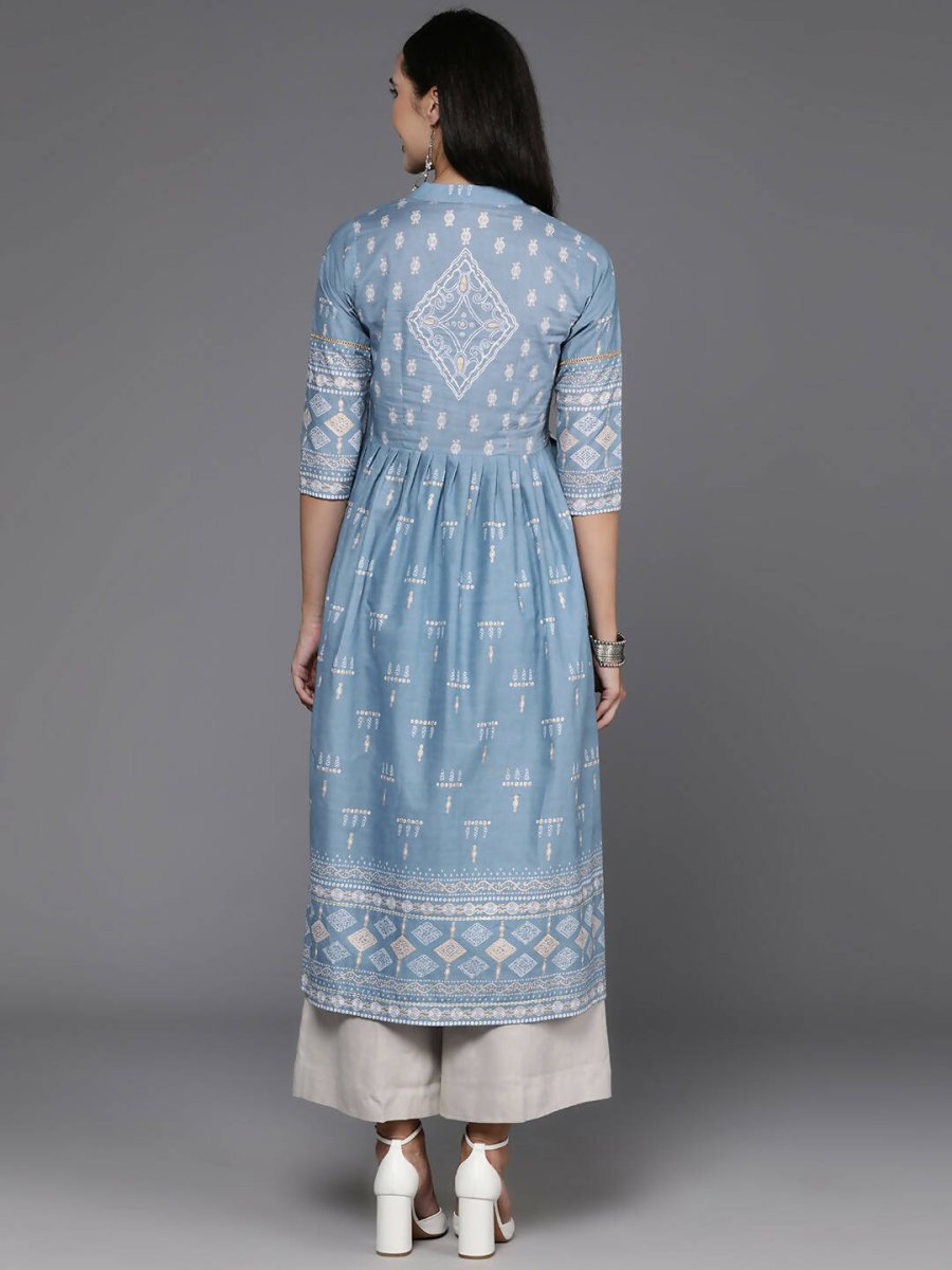 Ahalyaa Women's Traditional wear Kurta - Powder Blue | Swadesiicart