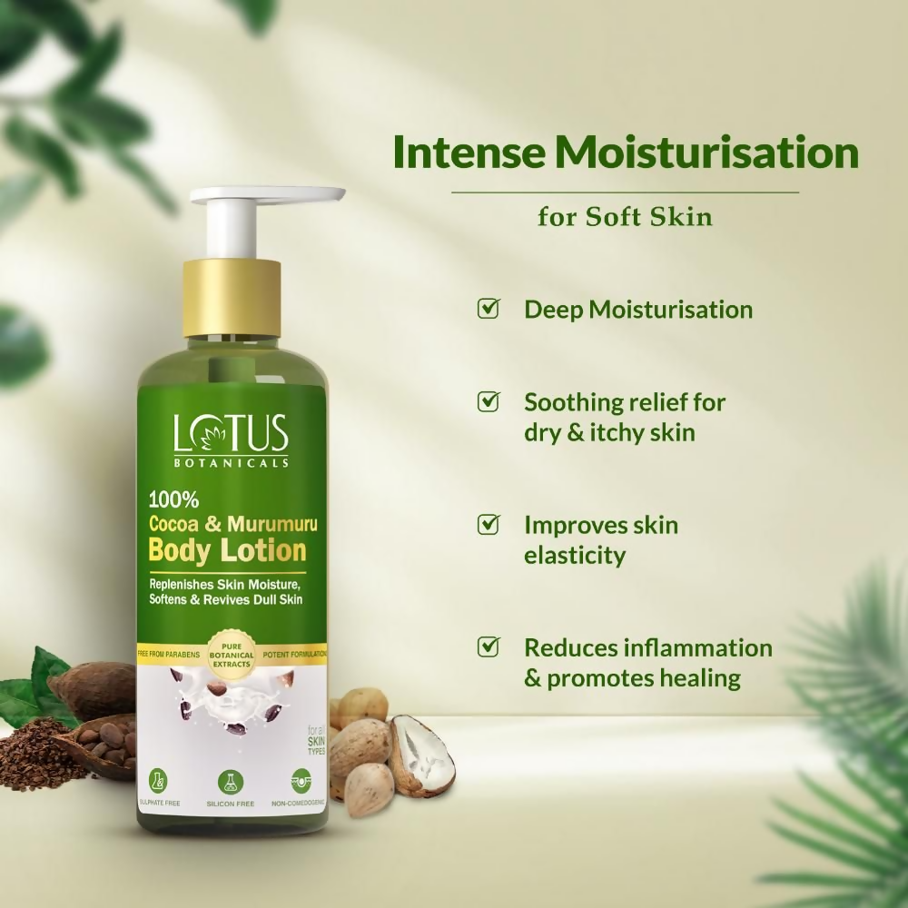 Lotus Botanicals 100% Cocoa & Murumuru Body Lotion | Swadesiicart