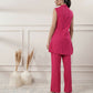 Joban Fashion Women's Fuchsia Cotton Co-Ord Set - Swadesiicart