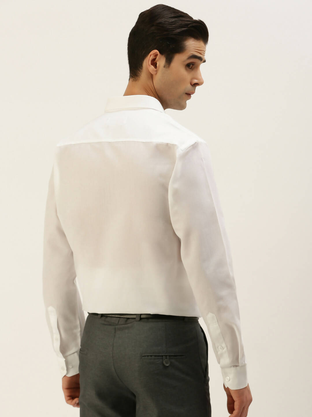 Ramraj Cotton Mens Full Sleeve White Shirt Plus Size - Minister Cotton | Swadesiicart