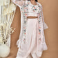 Morchari Women Hand Embroidery Crop Top-Light Pink - Swadesiicart