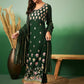 Green Georgette Handwork Unstitched Dress Material - Hanika | Swadesiicart