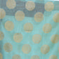 A R Silk Women's Zari Embroidery Chanderi Cotton Firozi Dupattas and Chunnis