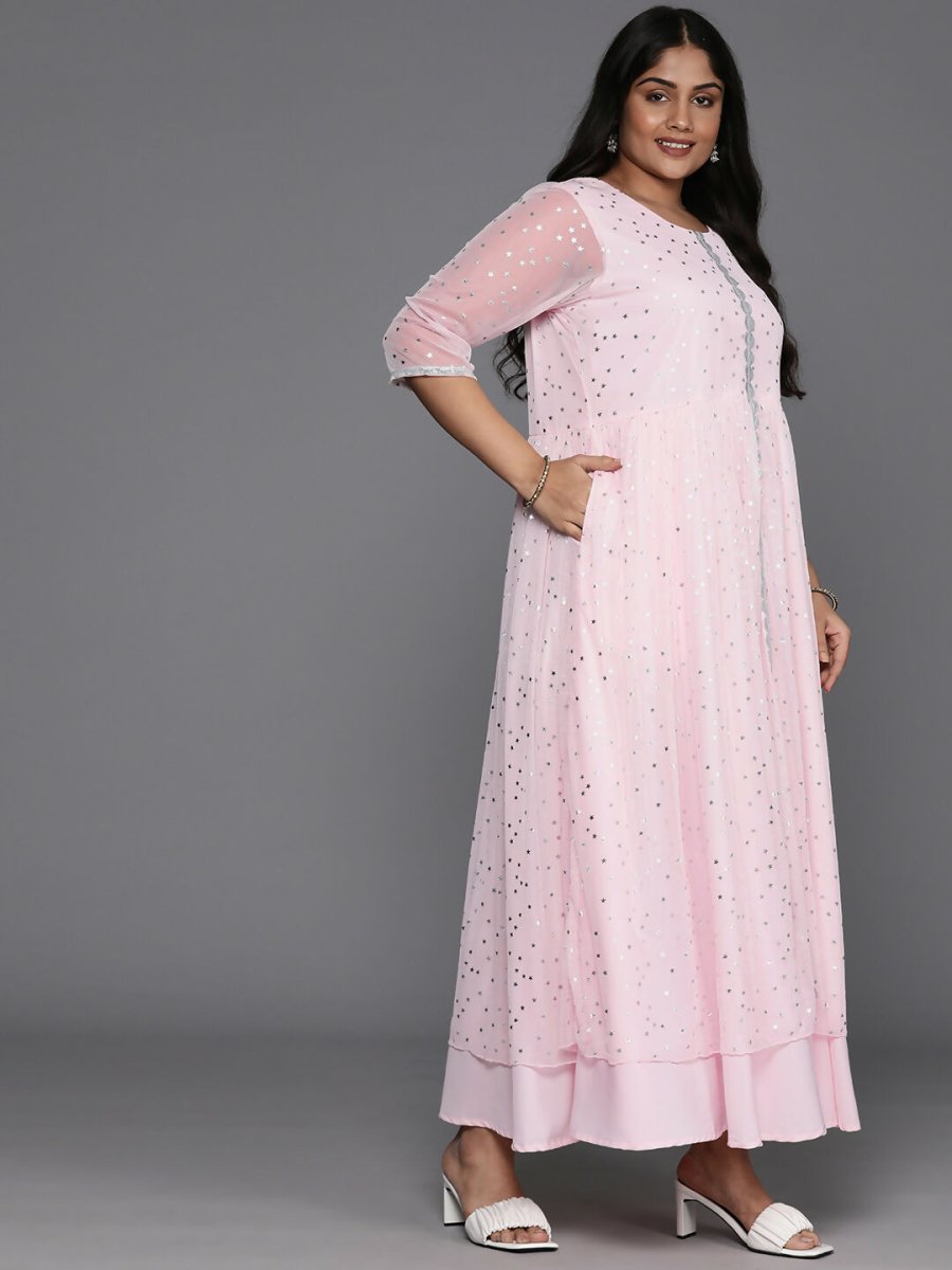 Ahalyaa Women's Traditional wear Ethnic Dress - Pink | Swadesiicart