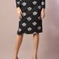 Myshka Women's Black Printed Round Neck Party Top With Skirt Co-ord set - Swadesiicart