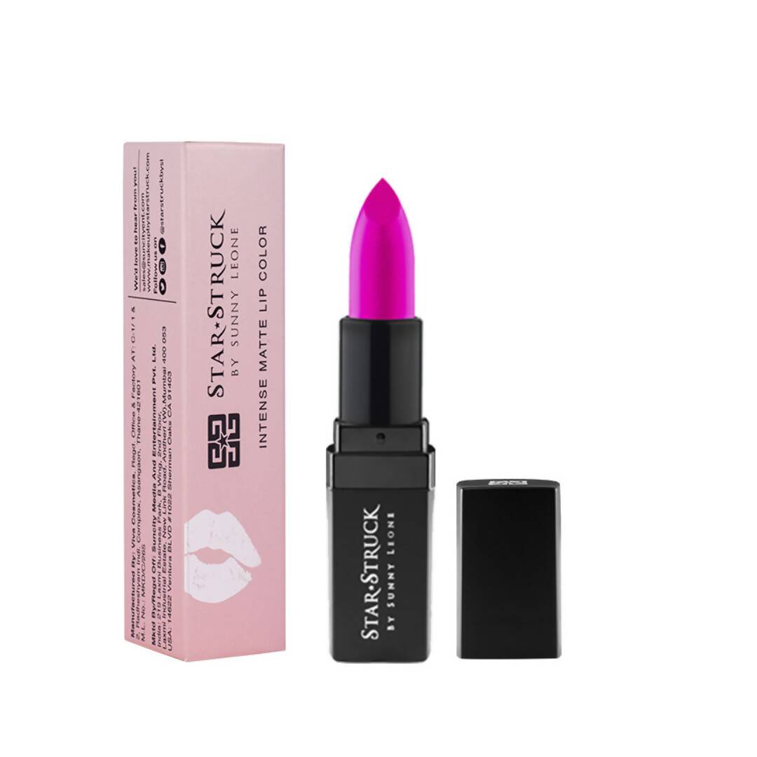 Star Struck By Sunny Leone Intense Matte Lip Color - Foxy Fuchsia | Swadesiicart