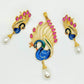 AD Ruby Peacock Pendant Set | Swadesiicart