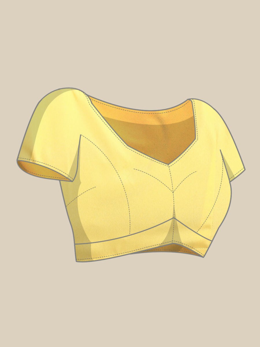 Ahalyaa Women's Traditional Semi Stitch Saree - Yellow | Swadesiicart