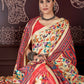 Aayaa Designer Winter Collection Printed Saree With Shawl - Multi Color