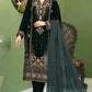 Anaita Black Velvet Suit with Embroidery Sequence Work