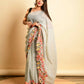 Vamsee Grey Georgette Designer Saree - Swadesiicart