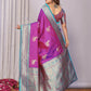 Joban Fashion Banarasi Pink Small Butti Soft Silk Saree | Swadesiicart
