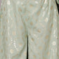 Lil Drama Fusion Fair Girls Green Crop Top With Palazzo Co-Ordinate Set - Swadesiicart