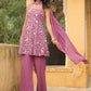 Janasya Lavender Georgette Embroidered Kurta,Bottom & Dupatta | Swadesiicart