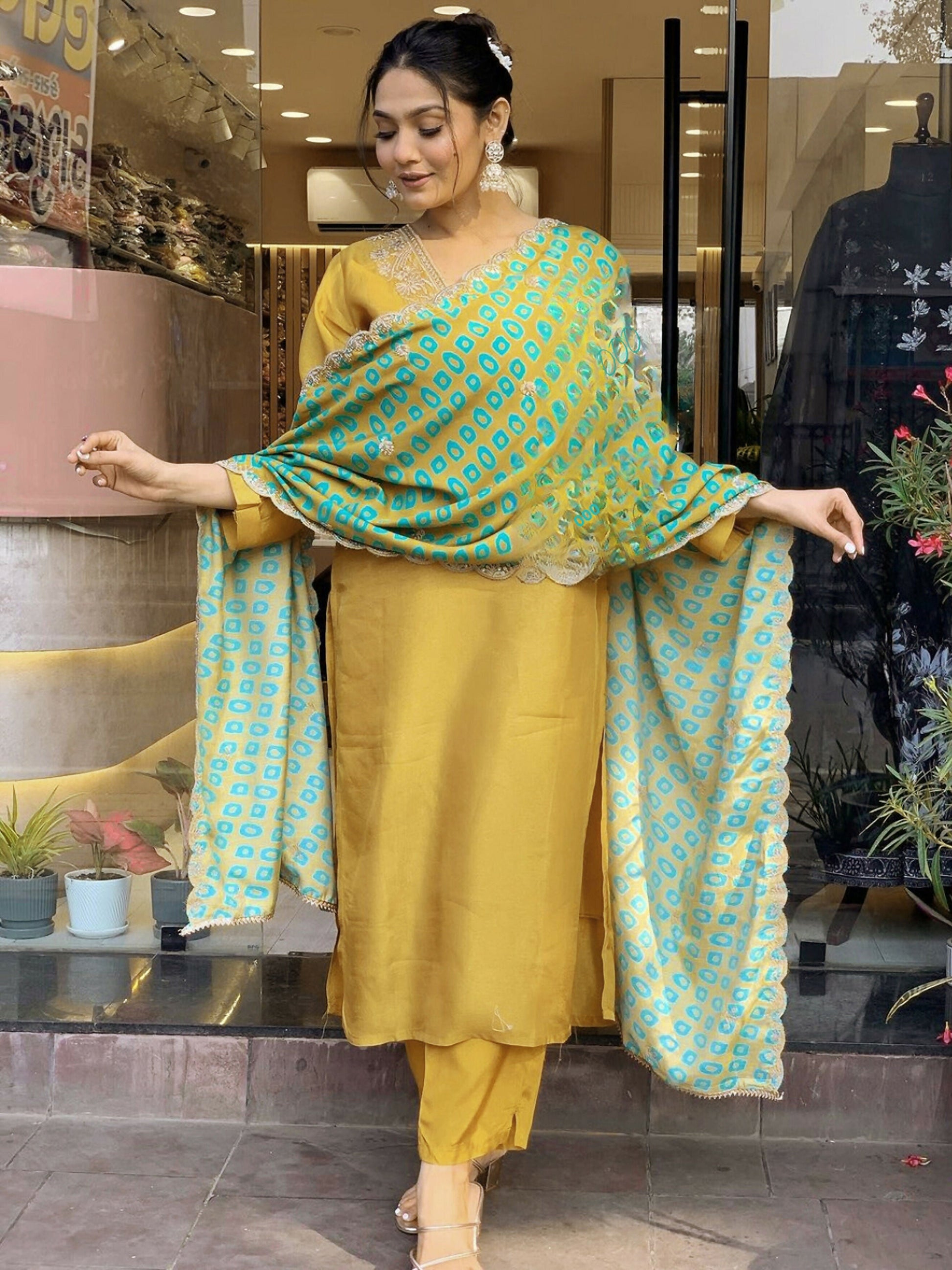 Partywear Designer Cotton Maroon Stitched Suit With Dupatta - Tanisha | Swadesiicart