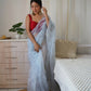 Vamsee Vika 9Mm Sky Organza Saree - Swadesiicart