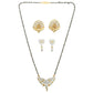 AanyaCentric Gold-Polished Mangalsutra with Pendant, 2 Pair Earrings