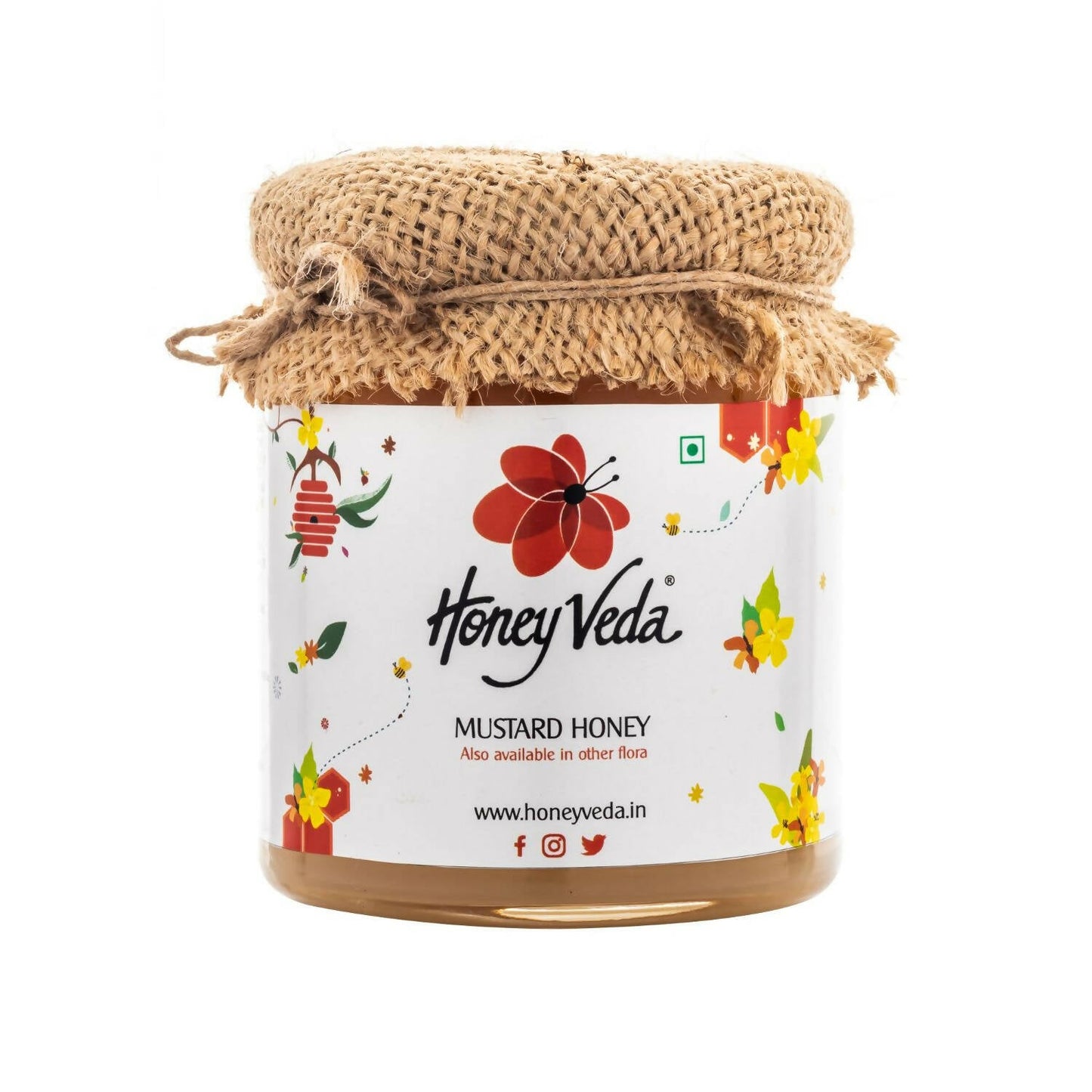 HoneyVeda Premium Raw Mustard Honey - Swadesiicart