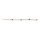 Gold-Polished Pink White Pearl Beaded Anklets Set Of 2 - Ruby Raang | Swadesiicart