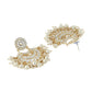 NVR Women Gold-Polished Studded Kundan Chandbali Earrings | Swadesiicart