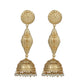Joban Fashion Women Matte Gold Brass Jhumka | Swadesiicart
