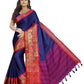 Vamika Banarasi Silk Royal Blue Weaving Saree | Swadesiicart