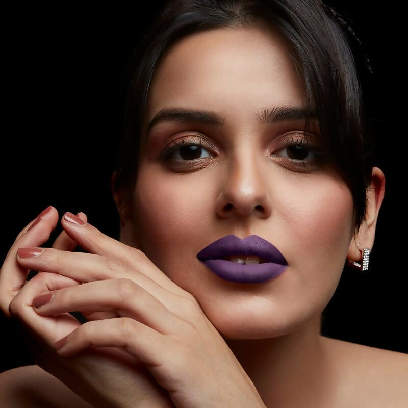 Pilgrim Liquid Matte Lipstick with Hyaluronic Acid - Purple Lust - Swadesiicart