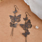 VOJ Women Rhodium-Plated Butterfly style Stainless Steel Drops & Danglers Earrings - Swadesiicart
