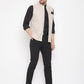 Even Apparels Cream Merino Men Woven Nehru Jacket | Swadesiicart
