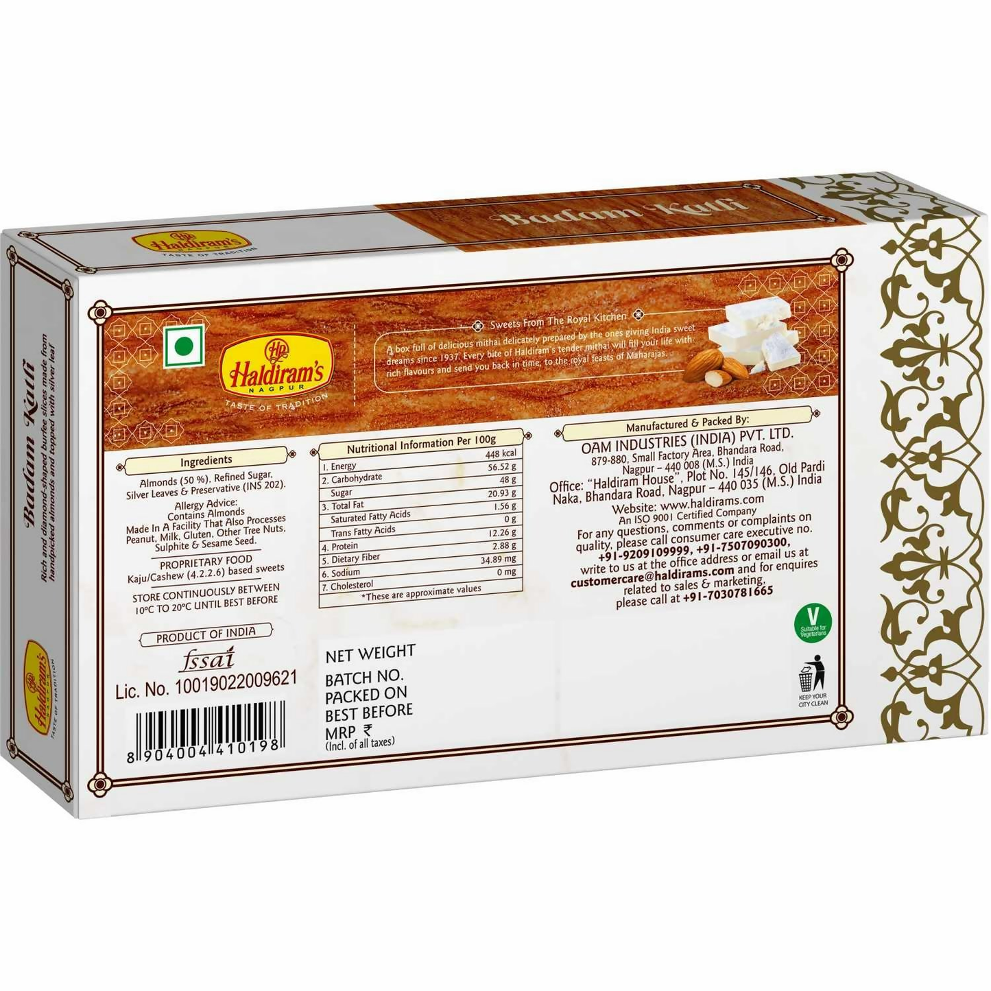 Haldiram's Nagpur Kaju Katli, Badam Katli, Mini Kaju Katli | Swadesiicart
