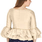 Aastha Fashion Women's Off White Art Silk Bell Sleeves attire with Poly Cotton Lining Blouse