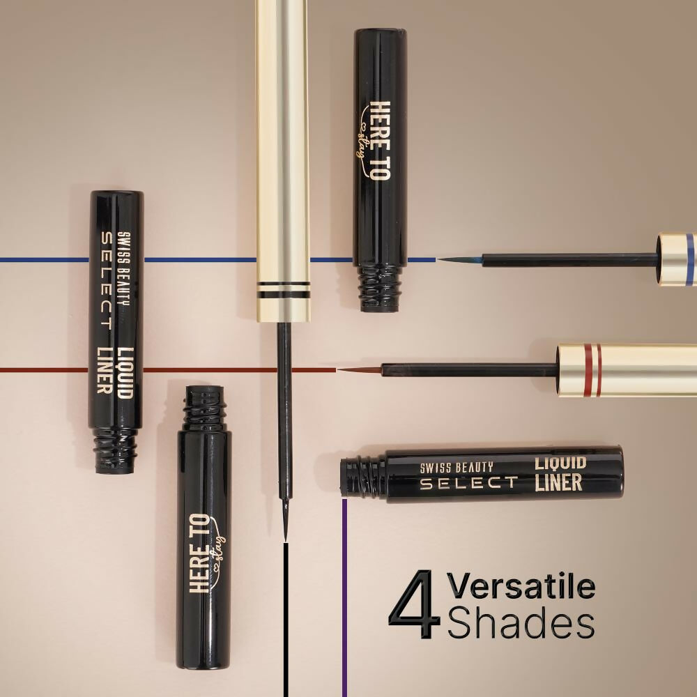 Swiss Beauty Select Here To Stay Liquid Liner, 3-Mood Brown | Swadesiicart