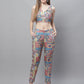 Jainish Women's WoDigital Printed Crop Top and Jacket Set - Multi - Swadesiicart