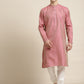 Sojanya Ethnic Motif Woven Design Mandarin Collar Straight Kurta With Churidar | Swadesiicart
