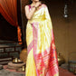 Very Much Indian Handloom Pure Silk Paithani Pastel Light Yellow | Swadesiicart