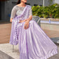 Tikhi Imli Lavender Embellished Saree | Swadesiicart