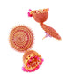 Gold-Polished Alloy Designer Brass Jhumki Earrings - The Pari - Swadesiicart