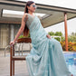 Tikhi Imli Woven Design Satin Ready to Wear Saree | Swadesiicart