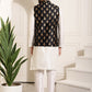 Sojanya Band Collar Straight Kurta & Churidar with Nehru jacket | Swadesiicart