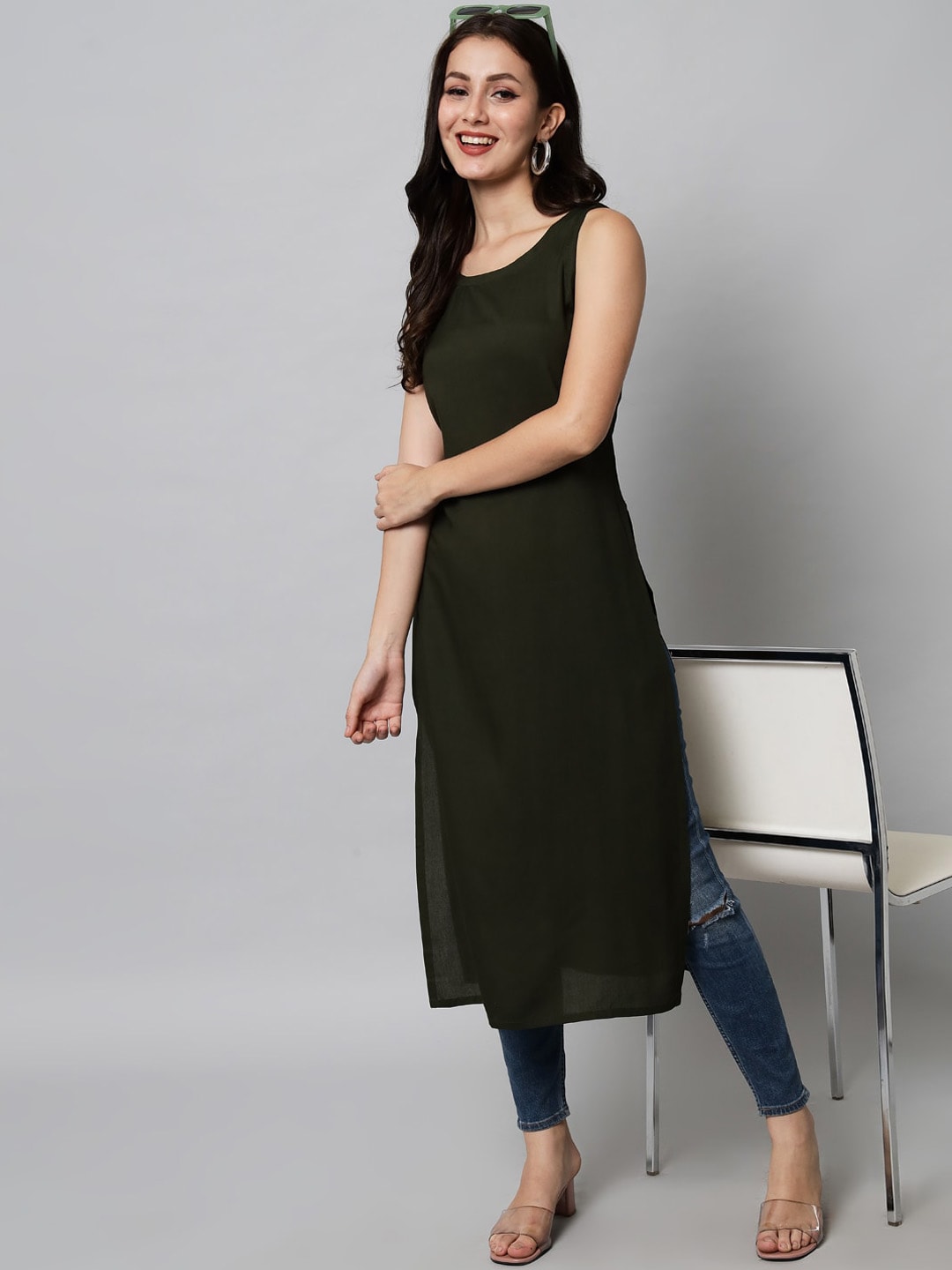 Kalini Women Green Kurta - Swadesiicart