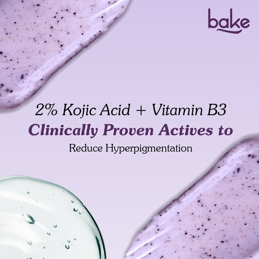 Bake 2% Kojic Acid Lavender Smoothie Body Scrub | Swadesiicart