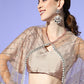 Tikhi Imli Satin Saree With Cape | Swadesiicart