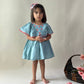 ArthLife Pale Blue Neon Embroidered Dress